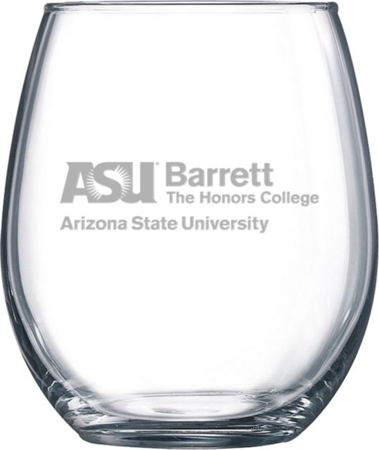 Arizona State Libbey Stemless Glass 17oz Barrett The Honors College  Engraved - ONLINE ONLY