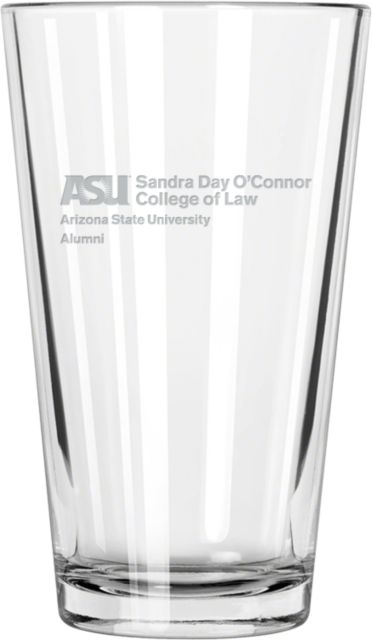 Arizona State Libbey Pint Glass 16oz Sandra Day O'Connor College of Law Alumni Engraved - ONLINE ONLY