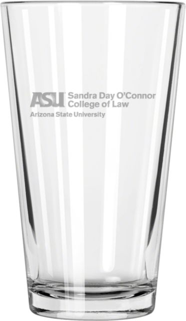 Arizona State Libbey Pint Glass 16oz Sandra Day O'Connor College of Law Engraved - ONLINE ONLY