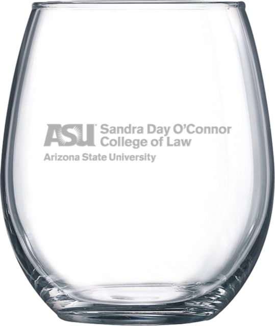 Arizona State Libbey Stemless Glass 17oz Sandra Day O'Connor College of Law Engraved - ONLINE ONLY