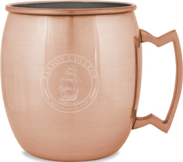 Babson Copper Mug 16oz Seal  Engraved - ONLINE ONLY