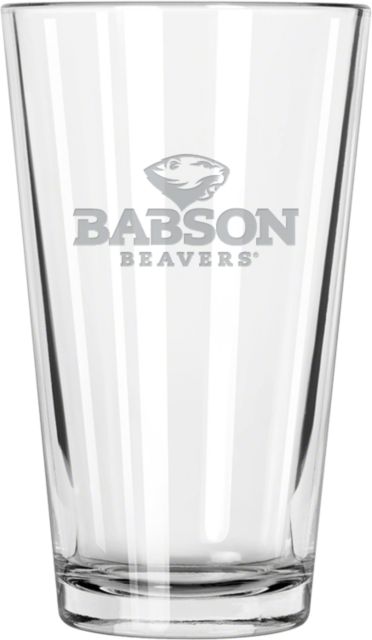 Babson Libbey Pint Glass 16oz Primary Mark  Engraved - ONLINE ONLY