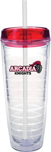 Arcadia Tritan Double Wall Tumbler w/Red Top 26oz Official Logo - ONLINE ONLY
