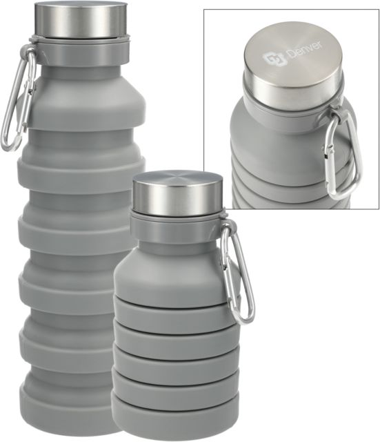 Colorado Denver Zigoo Silicone Collapsible Bottle 18oz CU Denver Engraved