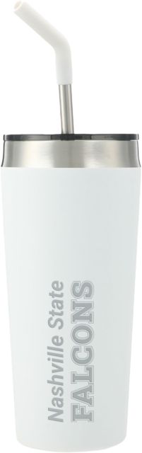Nashville State Faye Vacuum Tumbler w/ Stainless Straw 20 oz Nashville State CC Falcons Engraved - ONLINE ONLY