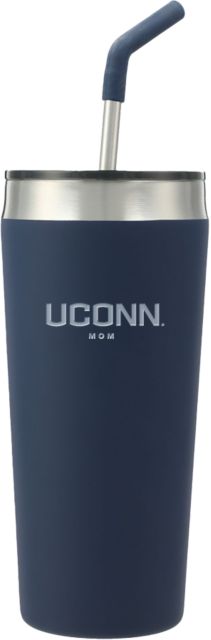 UConn Faye Vacuum Tumbler w/ Stainless Straw 20 oz UConn Mom Engraved