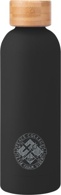 William Peace Blair Stainless Bottle w/ Bamboo Lid 17 oz Peace College Emblem Engraved - ONLINE ONLY