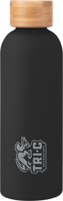 Cuyahoga CC Blair Stainless Bottle w/ Bamboo Lid 17 oz Tri-C Triceratops Primary Mascot Mark Engraved - ONLINE ONLY