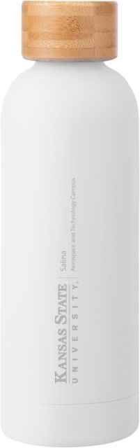 Kansas State Blair Stainless Bottle w/ Bamboo Lid 17 oz K State Salina Aerospace and Tech Horizontal Engraved - ONLINE ONLY