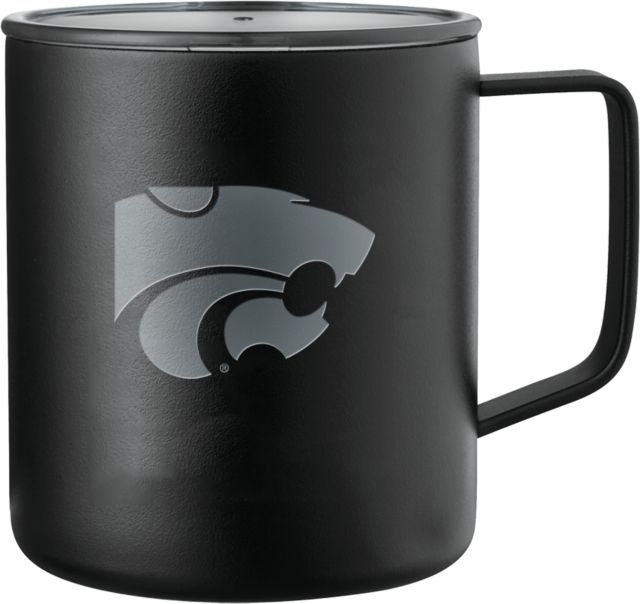 Kansas State Rover Camp Vacuum Insulated Mug 14oz K State Primary Athletic Mark Engraved - ONLINE ONLY