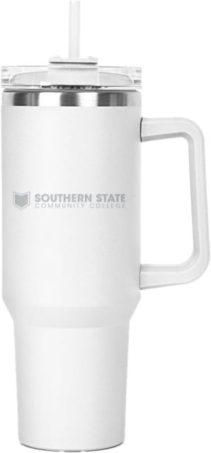 Southern State Hippo Mug & Straw Lid with Twist Closure 40 oz Sothern State Community College Primary Mark Engraved - ONLINE ONLY
