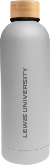 Lewis Blair Stainless Bottle w/ Bamboo Lid 17 oz Lewis Flyers Wordmark - Horizontal Engraved