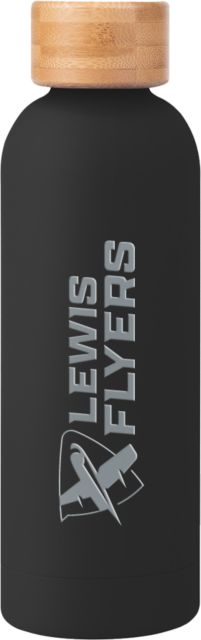 Lewis Blair Stainless Bottle w/ Bamboo Lid 17 oz Lewis Flyers - Horizontal Reversed Engraved