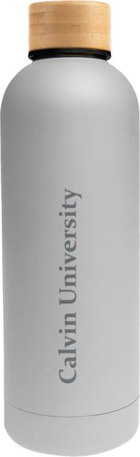 Calvin Univ Blair Stainless Bottle w/ Bamboo Lid 17 oz Calvin University Wordmark Engraved - ONLINE ONLY