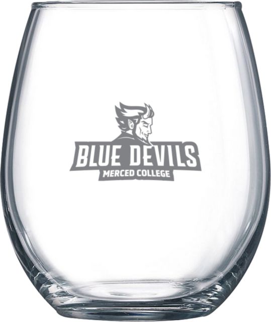 Merced College Libbey Stemless Glass 17oz BD Primary Engraved - ONLINE ONLY