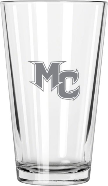 Merced College Libbey Pint Glass 16oz MC Engraved - ONLINE ONLY