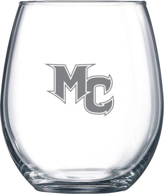 Merced College Libbey Stemless Glass 17oz MC Engraved - ONLINE ONLY