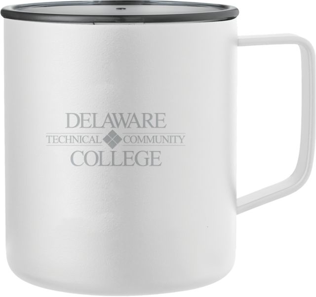Delaware Tech CC Rover Camp Vacuum Insulated Mug 14oz Delaware Tech Flat Wordmark Engraved - ONLINE ONLY