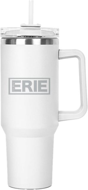 Erie CC Hippo Mug & Straw Lid with Twist Closure 40 oz SUNY Erie Wordmark Engraved - ONLINE ONLY