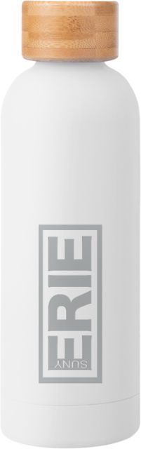 Erie CC Blair Stainless Bottle w/ Bamboo Lid 17 oz SUNY Erie Wordmark Engraved - ONLINE ONLY