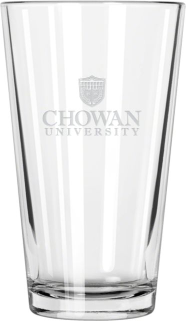 Chowan Libbey Pint Glass 16oz Primary Mark  Engraved - ONLINE ONLY