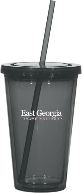 East Georgia State Madison Double Wall Tumbler w/Straw 16oz Primary Mark - ONLINE ONLY