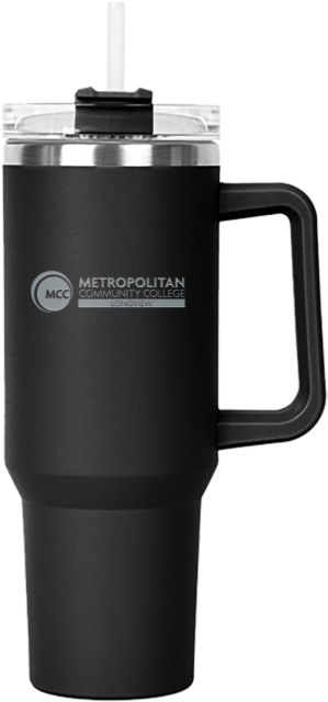 Metropolitan Longview Hippo Mug & Straw Lid with Twist Closure 40 oz Metropolitan Community College Longview Engraved - ONLINE ONLY