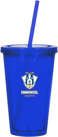 Emmanuel Madison Double Wall Tumbler w/Straw 16oz Primary Logo - ONLINE ONLY