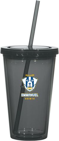 Emmanuel Madison Double Wall Tumbler w/Straw 16oz Primary Logo - ONLINE ONLY