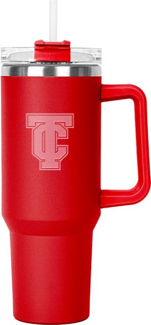 Triton Hippo Mug & Straw Lid with Twist Closure 40 oz Triton College TC Wordmark Engraved - ONLINE ONLY