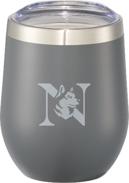Northeastern Corzo Vacuum Insulated Cup 12oz Northeastern Monogram King Husky Lock Up Engraved - ONLINE ONLY