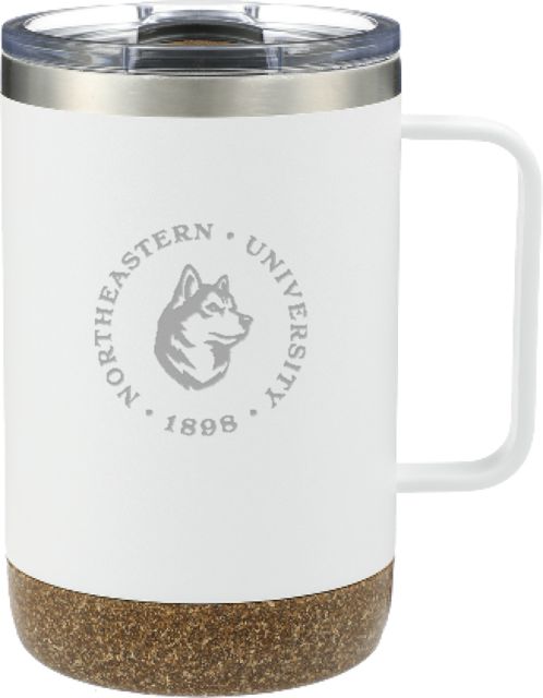 Northeastern Valhalla Vacuum Insulated Camp Mug 14oz Northeastern Ring Lockup King Husky Engraved - ONLINE ONLY