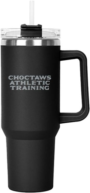 Mississippi College Hippo Mug & Straw Lid with Twist Closure 40 oz MC Choctaws - Athletic Training Engraved - ONLINE ONLY