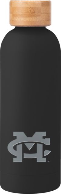Mississippi College Blair Stainless Bottle w/ Bamboo Lid 17 oz MC University Mark Engraved - ONLINE ONLY