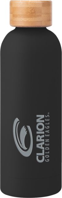 PennWest Clarion Blair Stainless Bottle w/ Bamboo Lid 17 oz Clarion Primary Athletic Mark Engraved - ONLINE ONLY