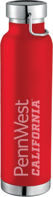 Cal U PA Thor Copper Vacuum Insulated Bottle 22oz PennWest California Wordmark Stacked Engraved - ONLINE ONLY
