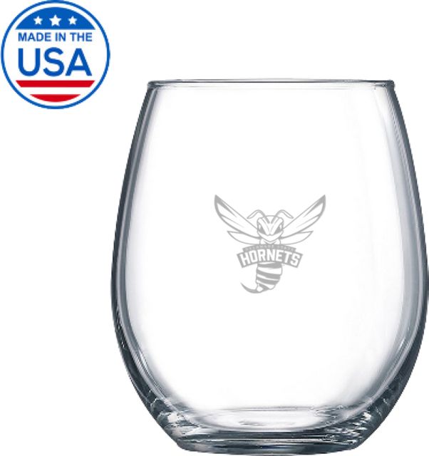 Delaware State Libbey Stemless Glass 17oz Delaware State Athletic Primary Mark Engraved - ONLINE ONLY