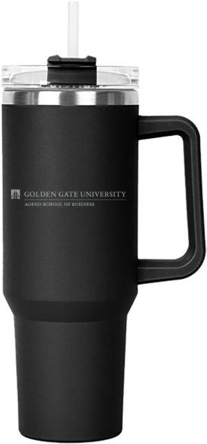 Golden Gate Hippo Mug & Straw Lid with Twist Closure 40 oz Ageno School of Business - Golden Gate University Engraved - ONLINE ONLY