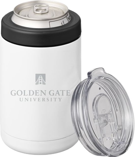 Golden Gate 2 in 1 Can Cooler Tumbler 12oz Golden Gate University Stacked Engraved - ONLINE ONLY