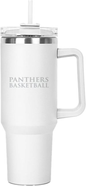 Virginia CC System Hippo Mug & Straw Lid with Twist Closure 40 oz Basketball - SVCC Panthers Engraved - ONLINE ONLY