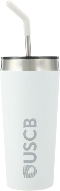 South Carolina Beaufort Faye Vacuum Tumbler w/ Stainless Straw 20 oz USCB Institutional Wordmark Engraved - ONLINE ONLY