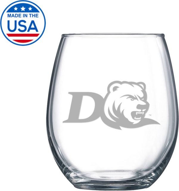 Drew University Libbey Stemless Glass 17oz Drew University Rangers Primary Mark Engraved - ONLINE ONLY
