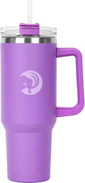 Amherst College Hippo Mug & Straw Lid with Twist Closure 40 oz Circle Mammoth Head Engraved - ONLINE ONLY