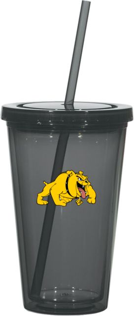 Bowie State Madison Double Wall Tumbler w/Straw 16oz Primary Mark - ONLINE ONLY