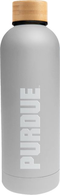 Purdue Blair Stainless Bottle w/ Bamboo Lid 17 oz Purdue Athletic Wordmark Engraved