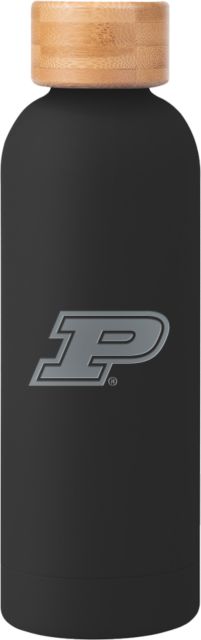 Purdue Blair Stainless Bottle w/ Bamboo Lid 17 oz Purdue Primary Athletic Mark Engraved
