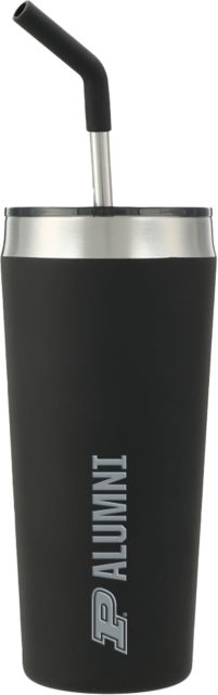 Purdue Faye Vacuum Tumbler w/ Stainless Straw 20 oz Purdue P - Alumni Engraved