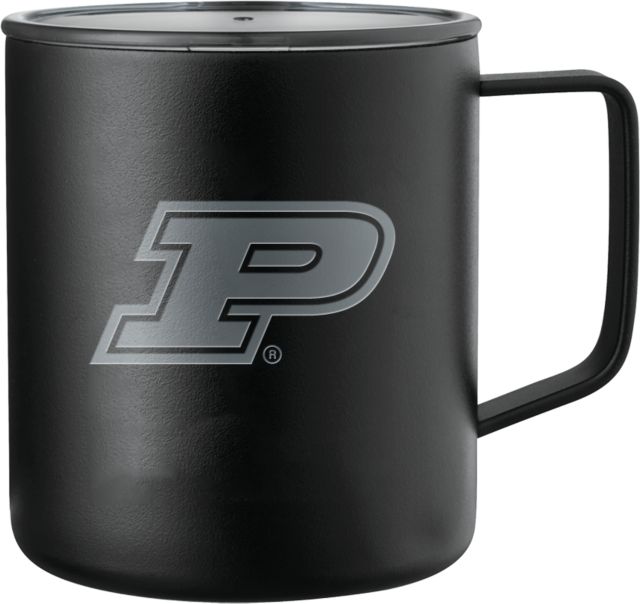Purdue Rover Camp Vacuum Insulated Mug 14oz Purdue Primary Athletic Mark Engraved