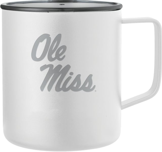 Ole Miss Rover Camp Vacuum Insulated Mug 14oz Ole Miss Script - Primary Stacked Engraved - ONLINE ONLY