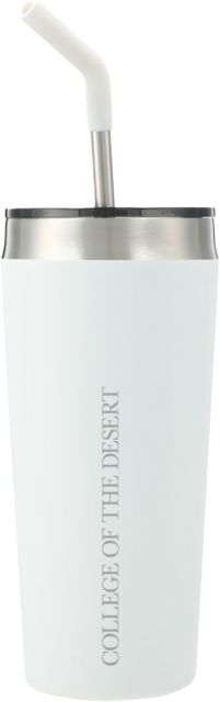 College of the Desert Faye Vacuum Tumbler w/ Stainless Straw 20 oz College of the Desert Flat Engraved - ONLINE ONLY